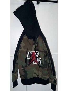 Nike Air Camo Hoodie - 2T Green Camo Sweatshirt Red Black White Logo